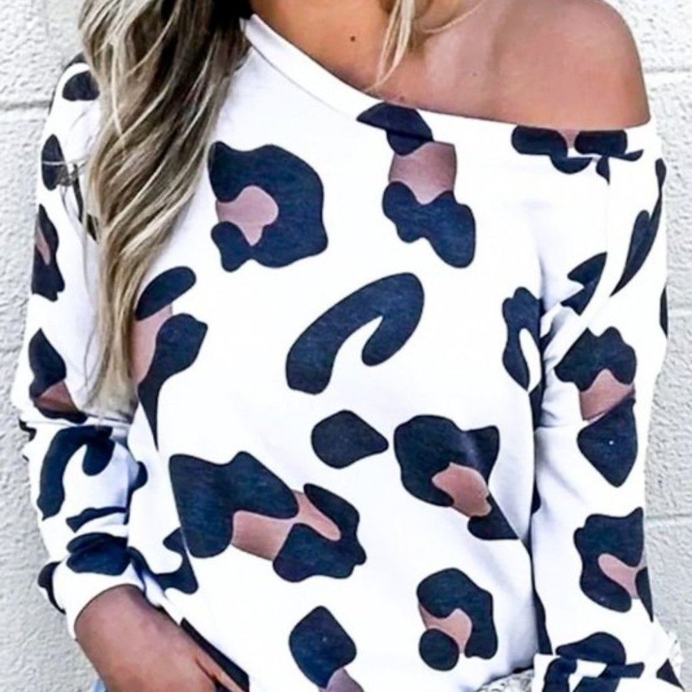 Leopard Bishop Banded Top